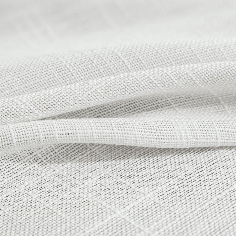 FMFUNCTEX Sliding Door Curtains White Linen Sheer Curtains 84" Living Room 100" Width Extra Wide Patio Glass Door Panel Room Divider Bedroom Drapes Large Semi Sheer Window Panels Grommet Top 1 Panel - Image 5